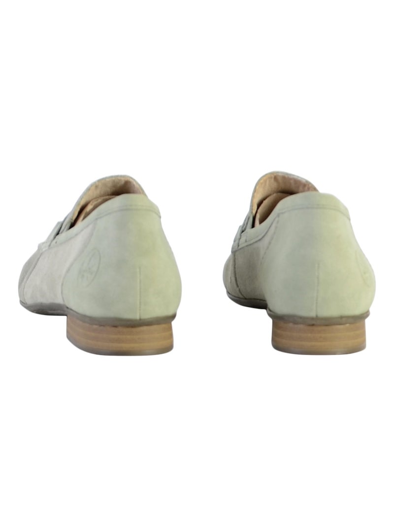 Mocassin Cuir Rieker Morelia Vert - Kiabi
