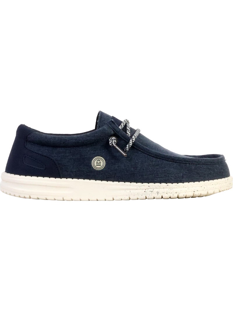 Mocassin Cuir Serge Blanco Saint Jean Bleu marine - Kiabi