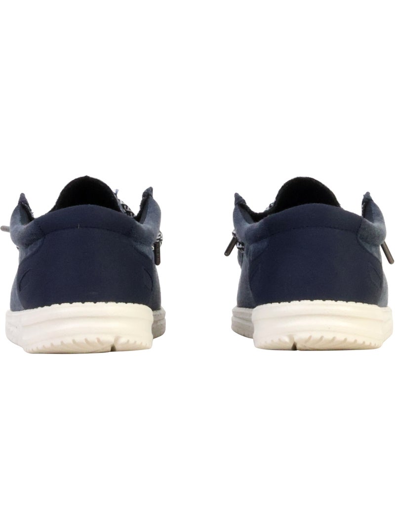 Mocassin Cuir Serge Blanco Saint Jean Bleu marine - Kiabi