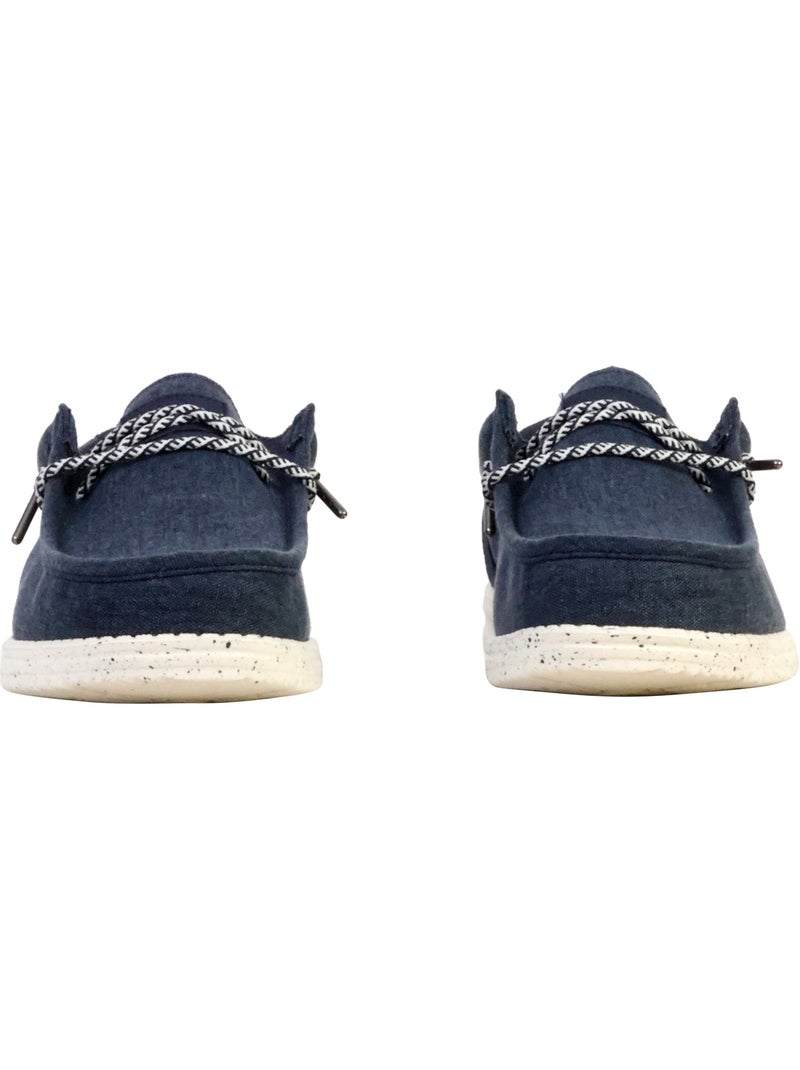 Mocassin Cuir Serge Blanco Saint Jean Bleu marine - Kiabi