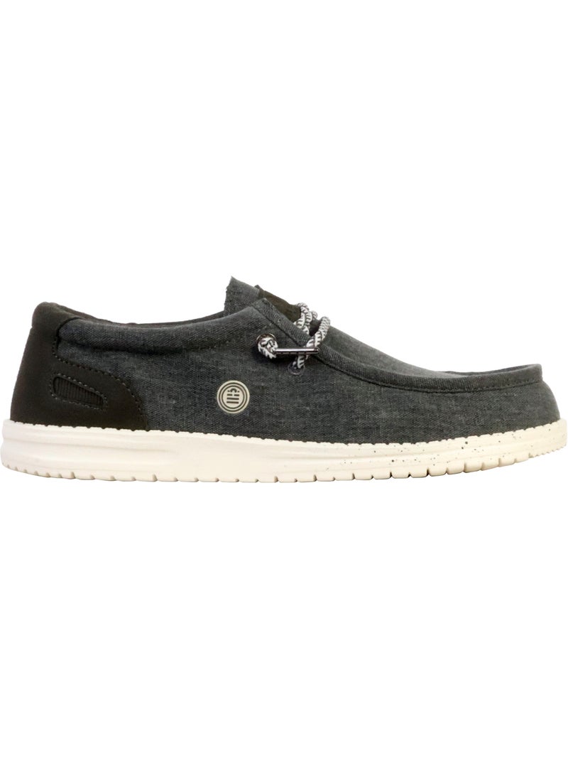 Mocassin Cuir Serge Blanco Saint Jean Noir - Kiabi