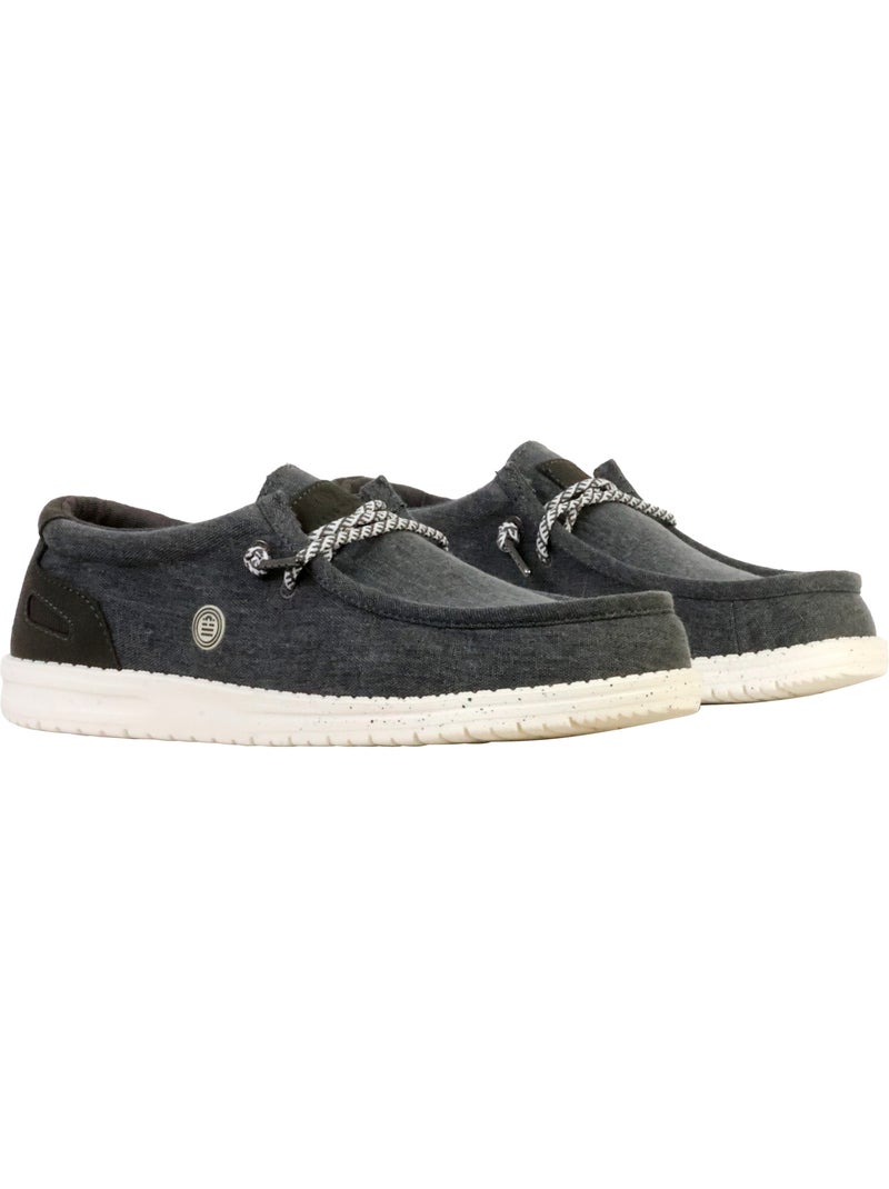 Mocassin Cuir Serge Blanco Saint Jean Noir - Kiabi