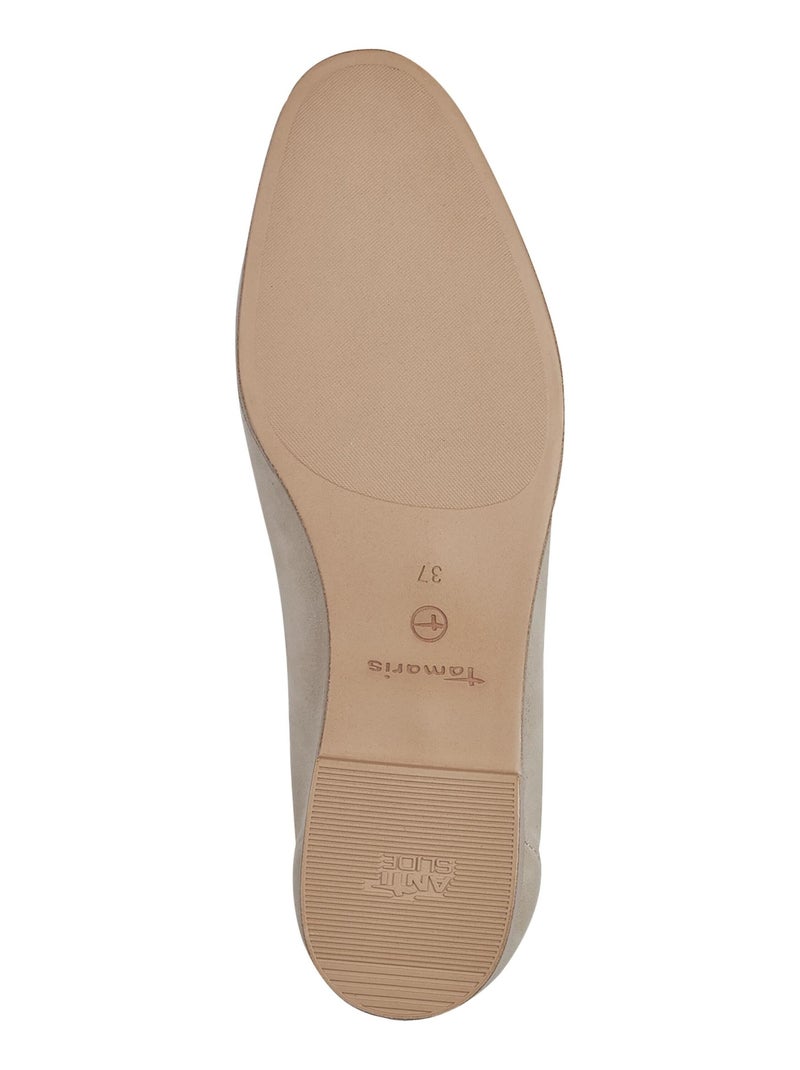 Mocassin Cuir Tamaris Beige - Kiabi
