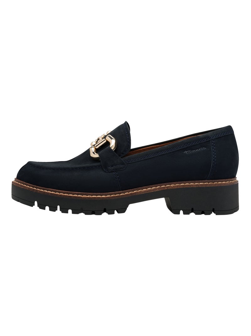 Mocassin Cuir Tamaris Bleu marine - Kiabi
