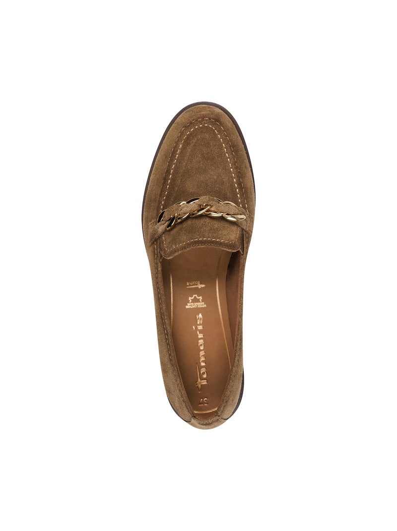 Mocassin Cuir Tamaris Camel - Kiabi