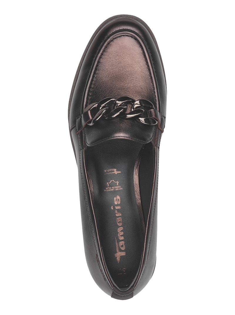 Mocassin Cuir Tamaris Marron - Kiabi