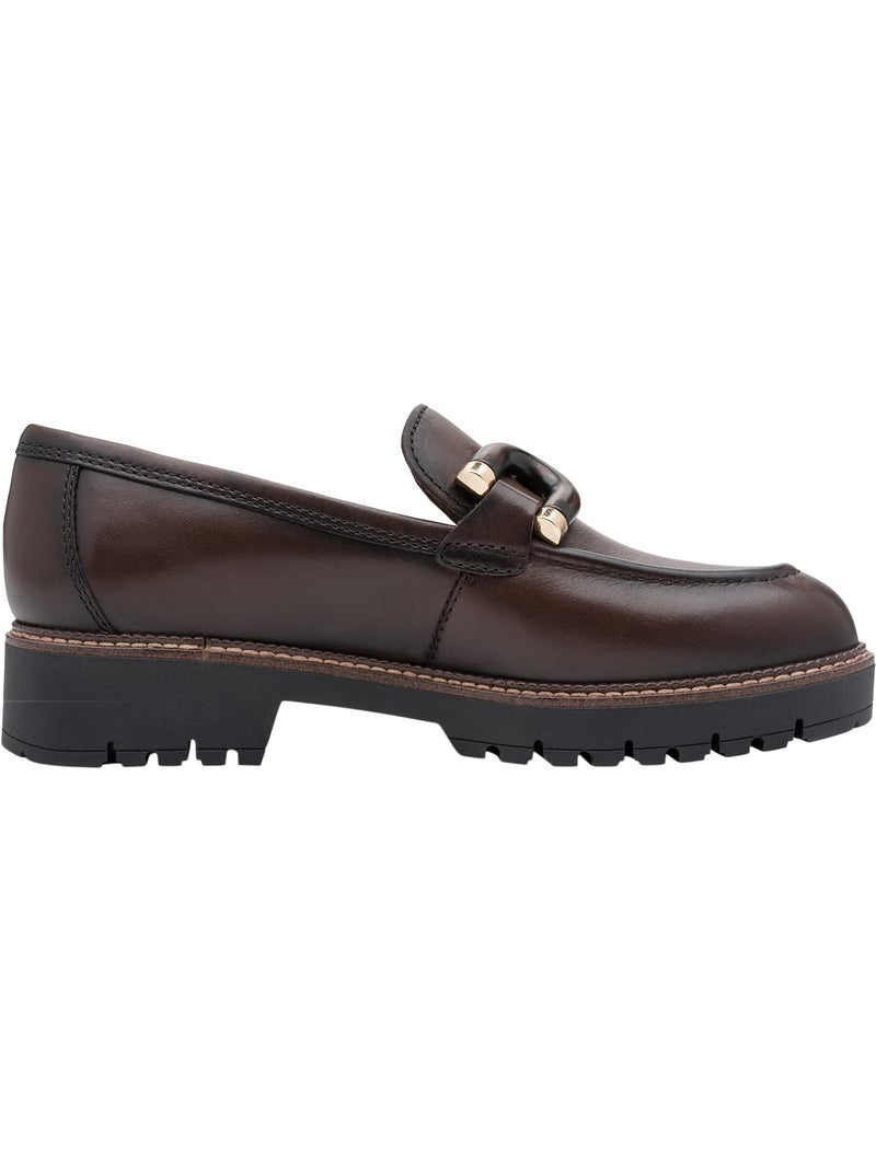 Mocassin cuir tamaris Marron - Kiabi