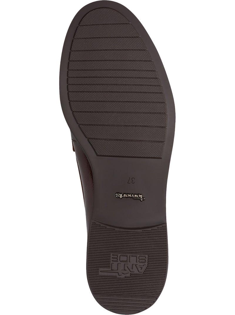 Mocassin cuir tamaris Marron - Kiabi