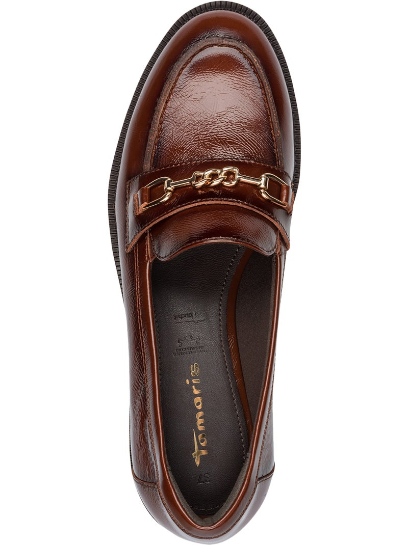 Mocassin cuir tamaris Marron - Kiabi