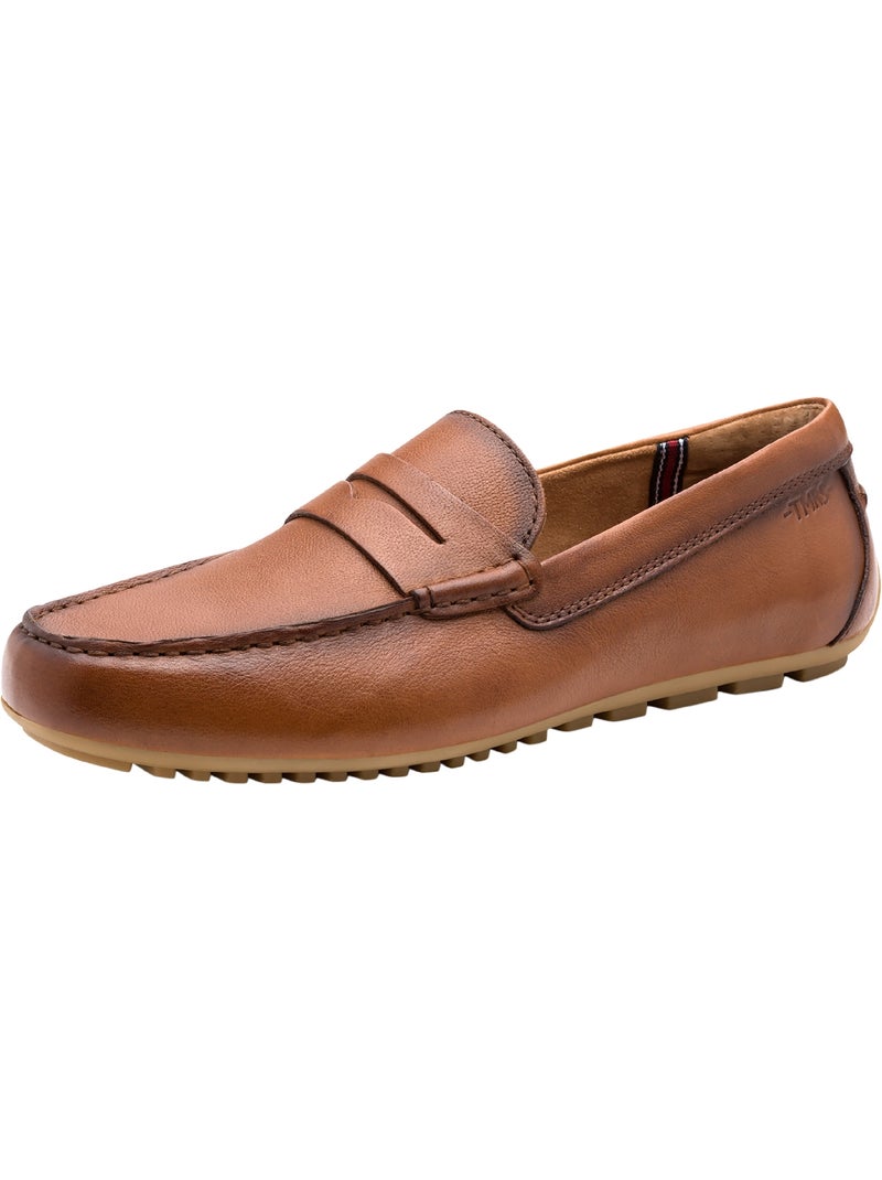 Mocassin Cuir Tamaris Marron - Kiabi