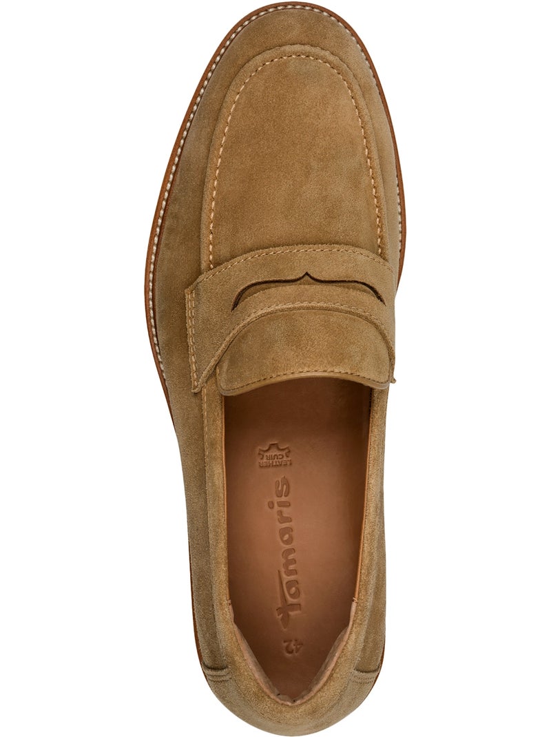 Mocassin Cuir Tamaris Marron - Kiabi