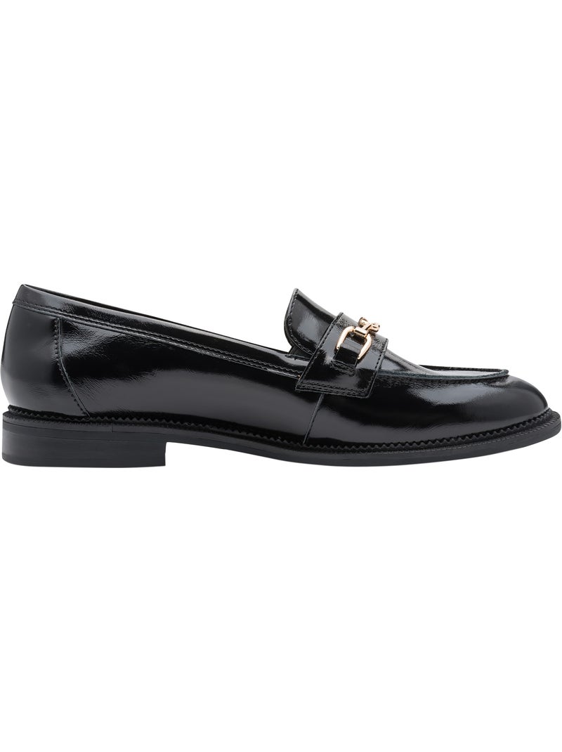 Mocassin cuir tamaris Noir - Kiabi