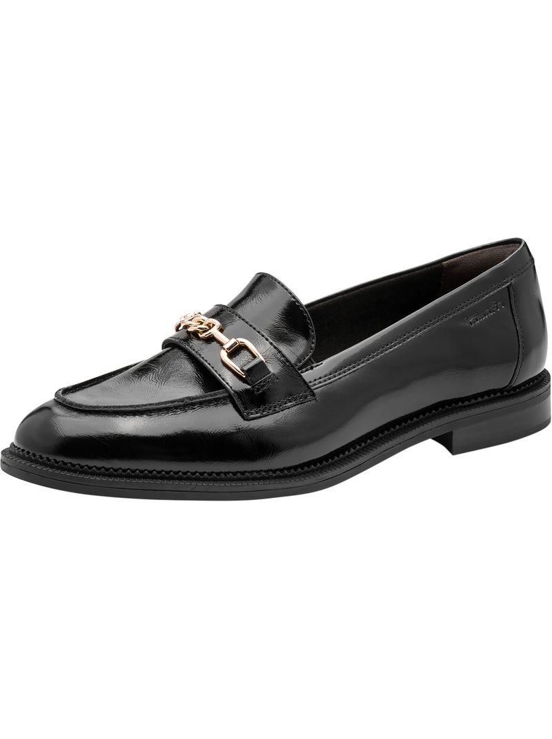 Mocassin cuir tamaris Noir - Kiabi