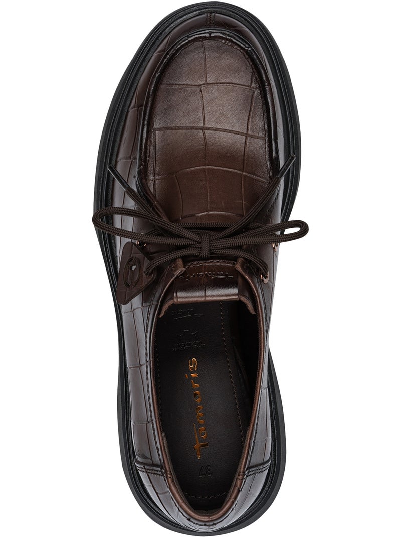 Mocassin cuir tamaris Noir Noir - Kiabi