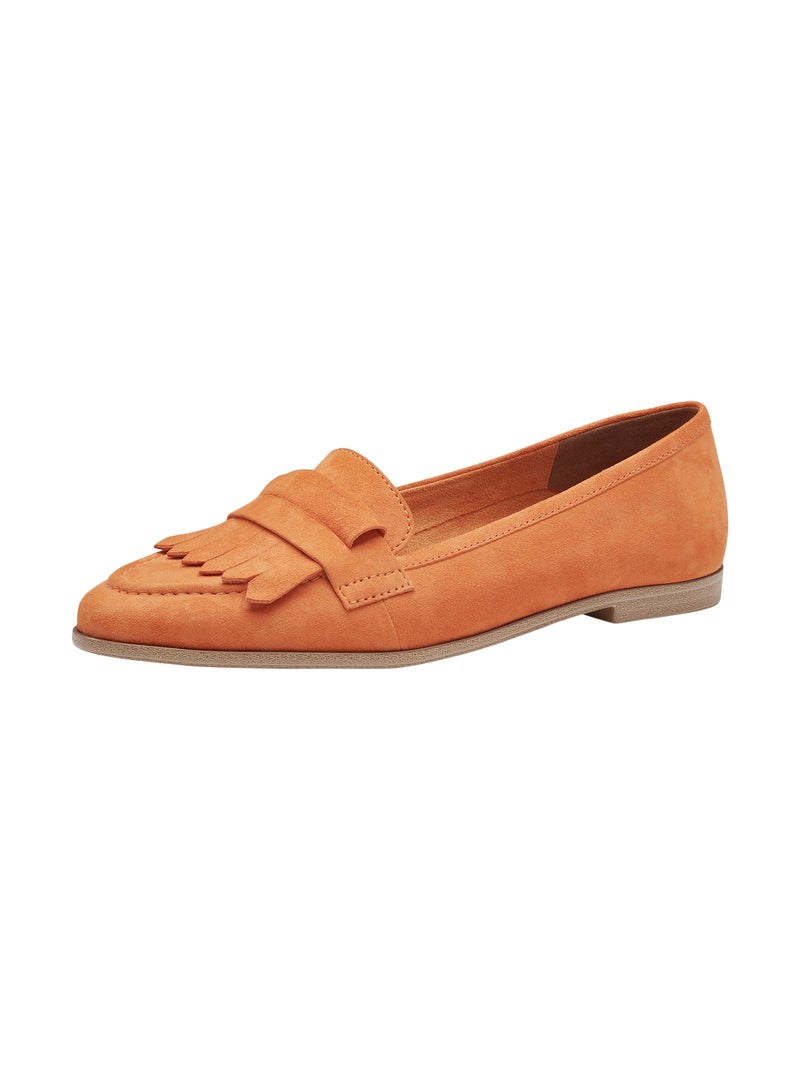 Mocassin Cuir Tamaris Orange - Kiabi