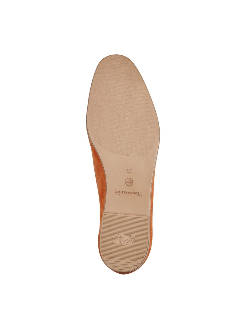 Mocassin Cuir Tamaris Orange - Kiabi