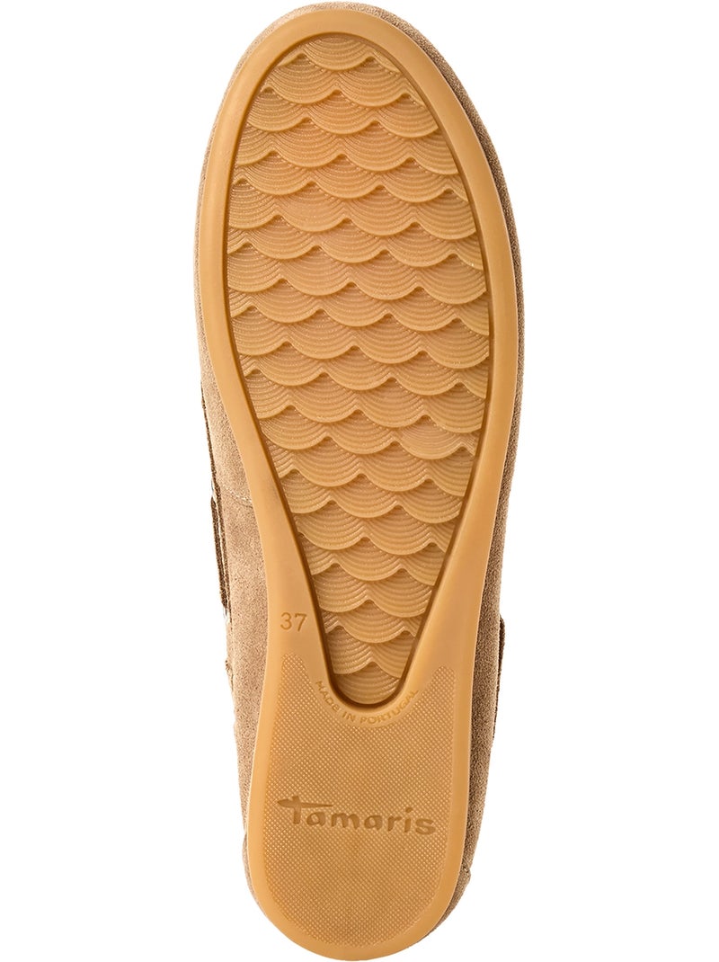 Mocassin Cuir Tamaris Taupe - Kiabi