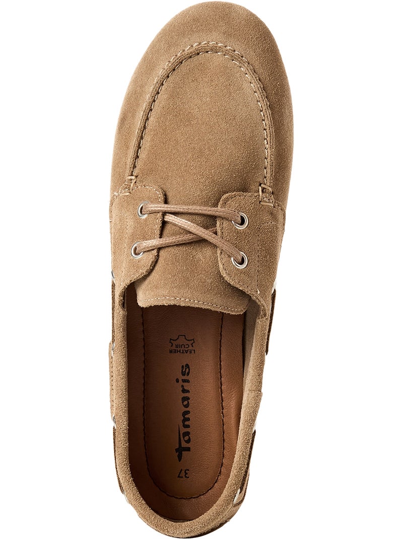 Mocassin Cuir Tamaris Taupe - Kiabi