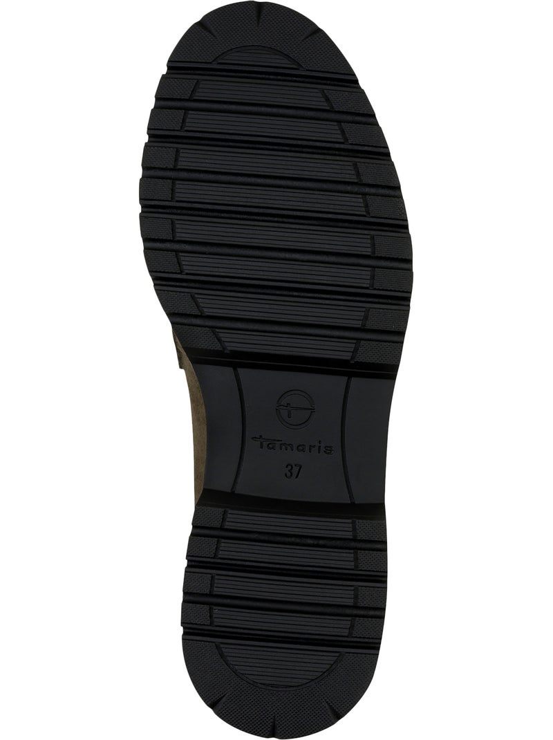 Mocassin cuir tamaris Vert - Kiabi