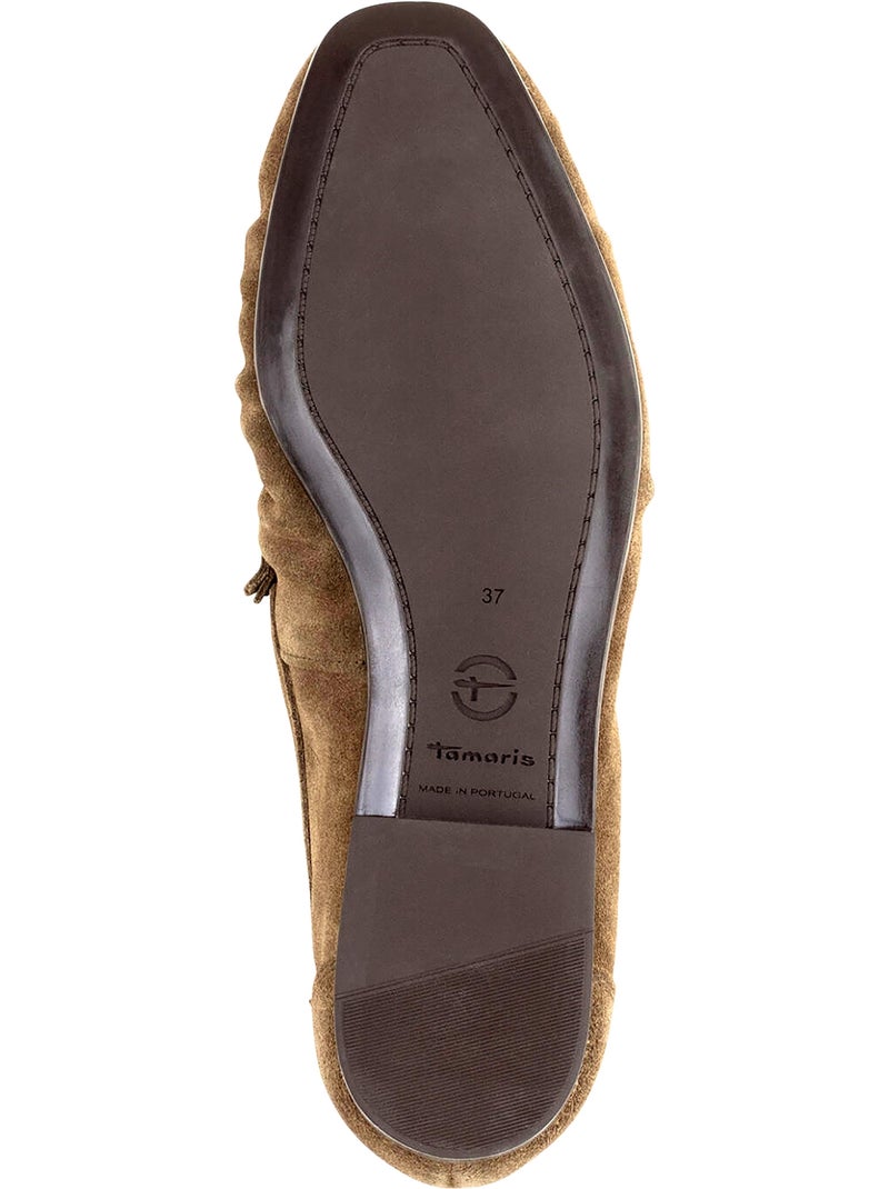 Mocassin Cuir Tamaris Vert - Kiabi