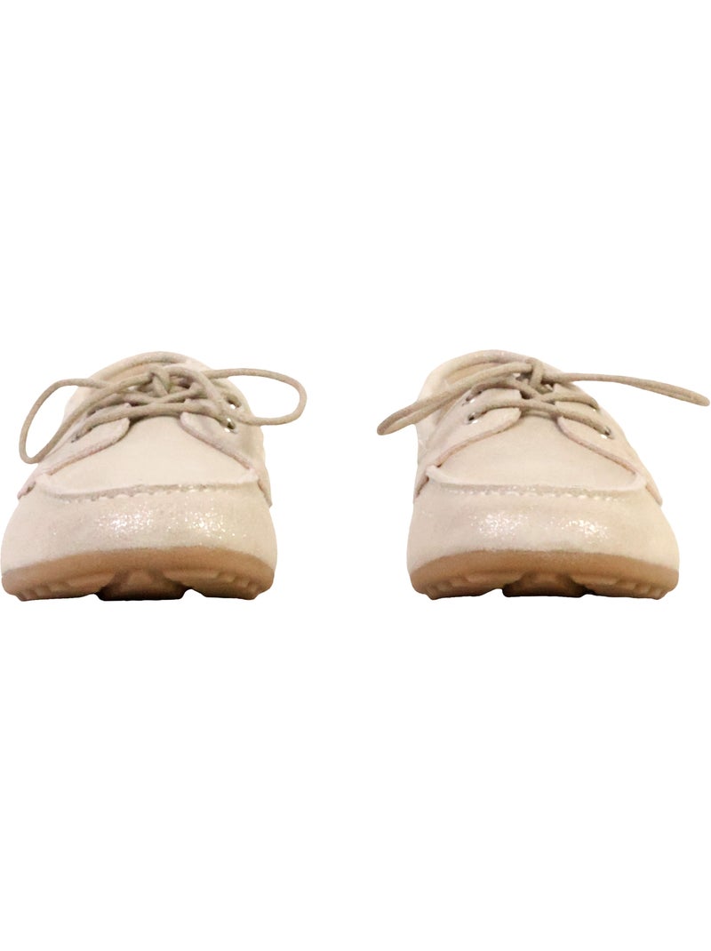 Mocassin Cuir The Divine Factory Alénoa Doré/or - Kiabi