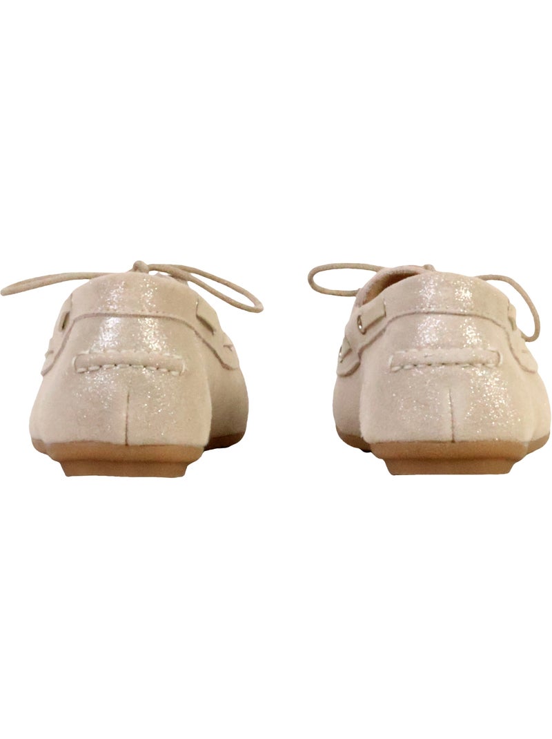 Mocassin Cuir The Divine Factory Alénoa Doré/or - Kiabi