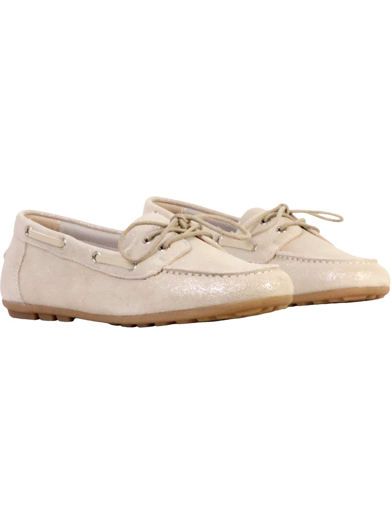 Mocassin Cuir The Divine Factory Alénoa Doré/or - Kiabi