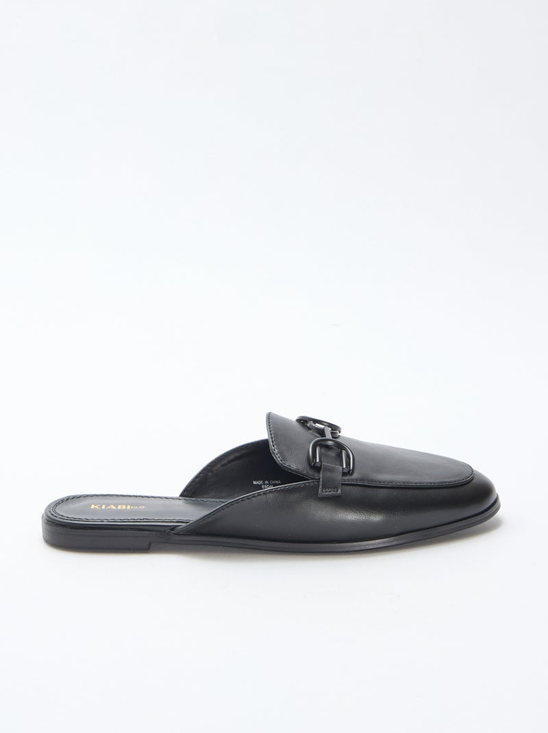 Mocassin détaillée à chaine Noir - Kiabi
