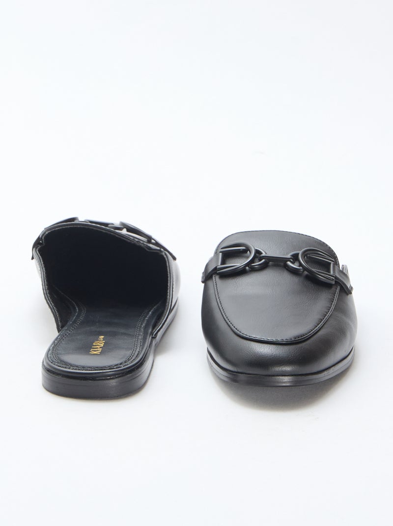Mocassin détaillée à chaine Noir - Kiabi