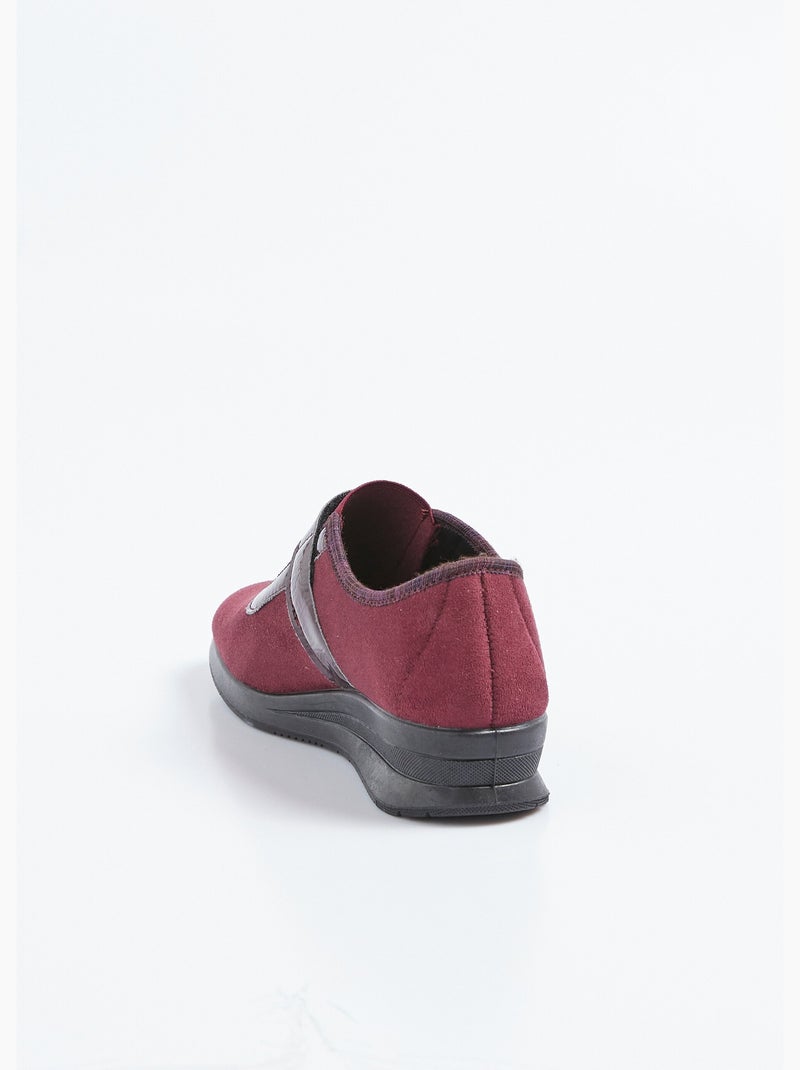 Mocassin élastiqués scratchés confort - Afibel Bordeaux - Kiabi