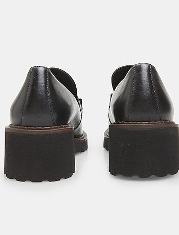 Mocassin en cuir avec talon BATA