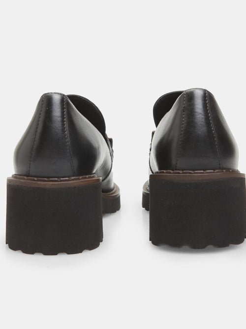 Mocassin en cuir avec talon BATA - Kiabi