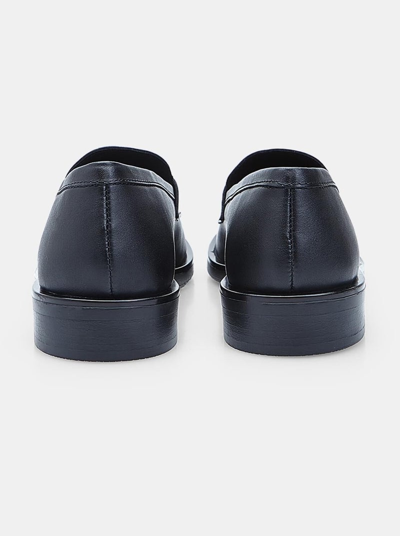 Mocassin en cuir  Bata Noir - Kiabi