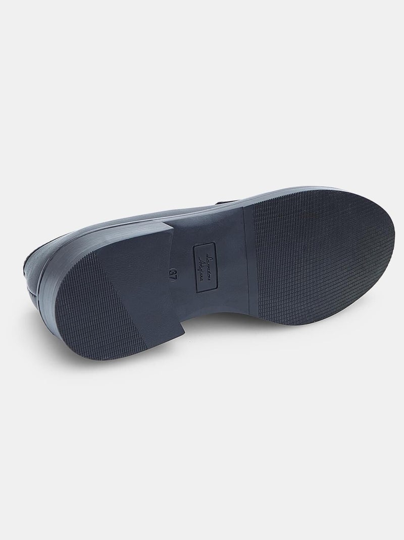 Mocassin en cuir  Bata Noir - Kiabi