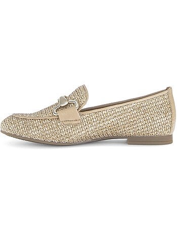 Mocassin en cuir tressé