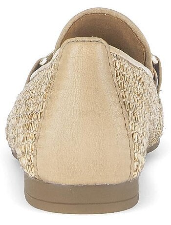 Mocassin en cuir tressé