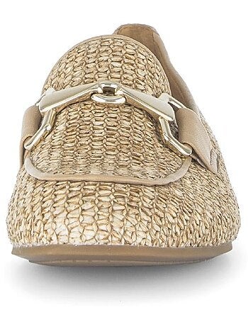 Mocassin en cuir tressé