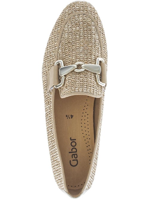 Mocassin  en cuir tressé - Kiabi