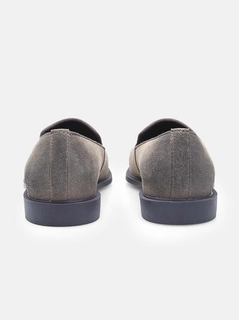 Mocassin  en daim Bata Gris - Kiabi
