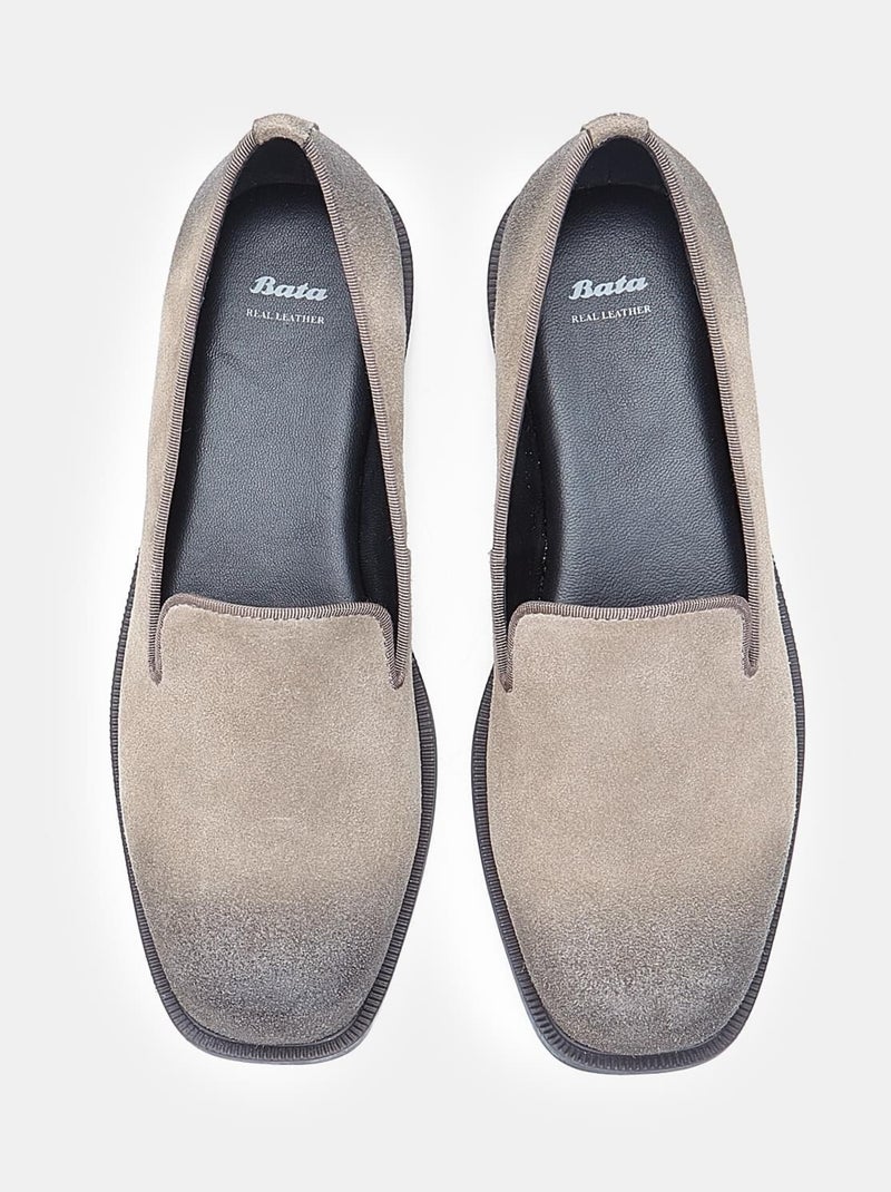 Mocassin  en daim Bata Gris - Kiabi