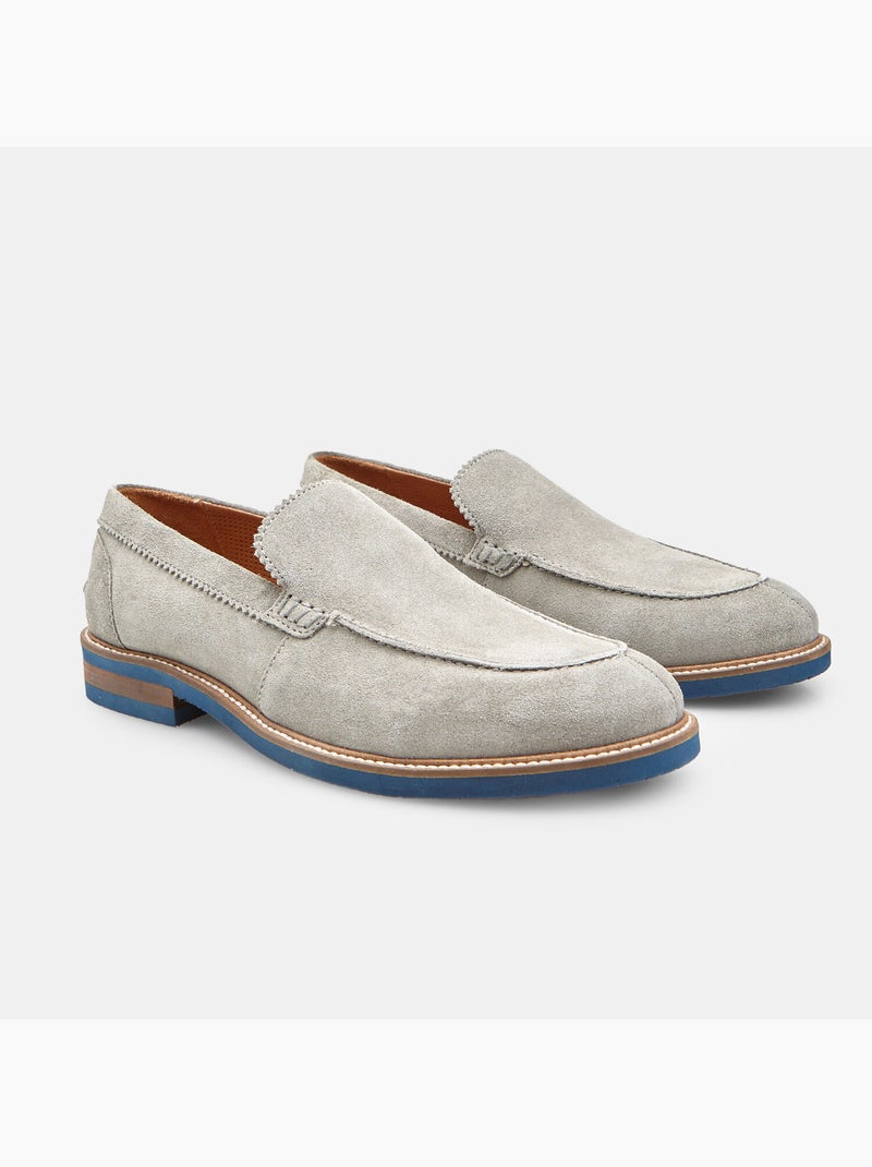 Mocassin en daim Bata Gris - Kiabi