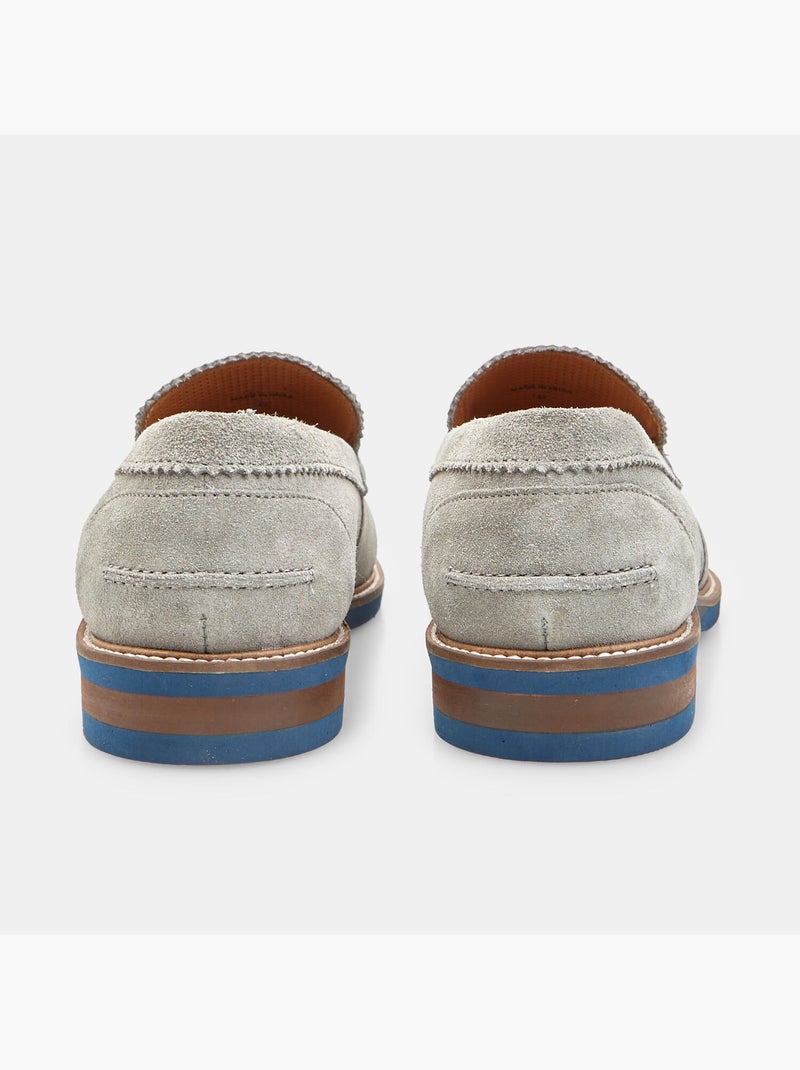 Mocassin en daim Bata Gris - Kiabi