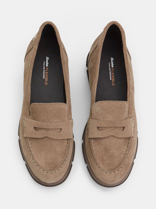 Mocassin en daim BATA - Kiabi