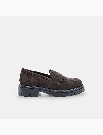 Mocassin en nubuck avec semelle track