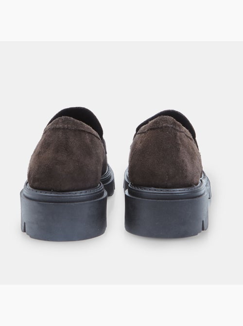 Mocassin en nubuck avec semelle track - Kiabi