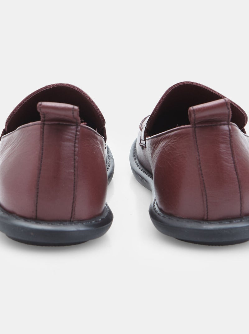 Mocassin en nubuck  Bata Bordeaux - Kiabi