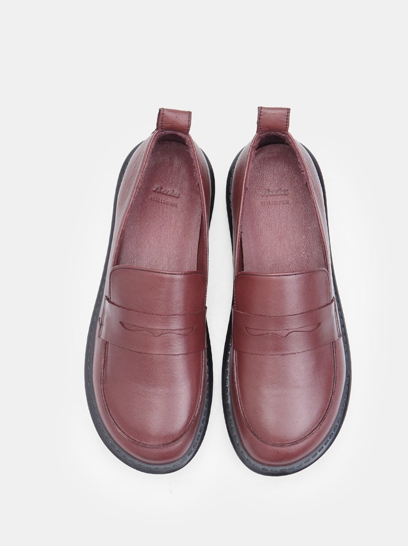 Mocassin en nubuck  Bata Bordeaux - Kiabi