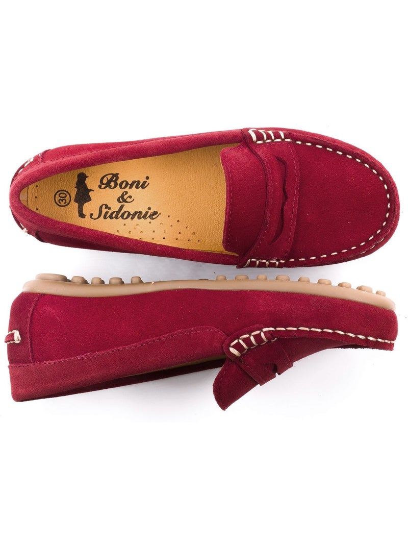 Mocassin enfant - boni ambroise Rouge bordeaux - Kiabi