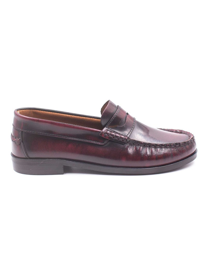 Mocassin Enfant - Boni Edward Rouge bordeaux - Kiabi