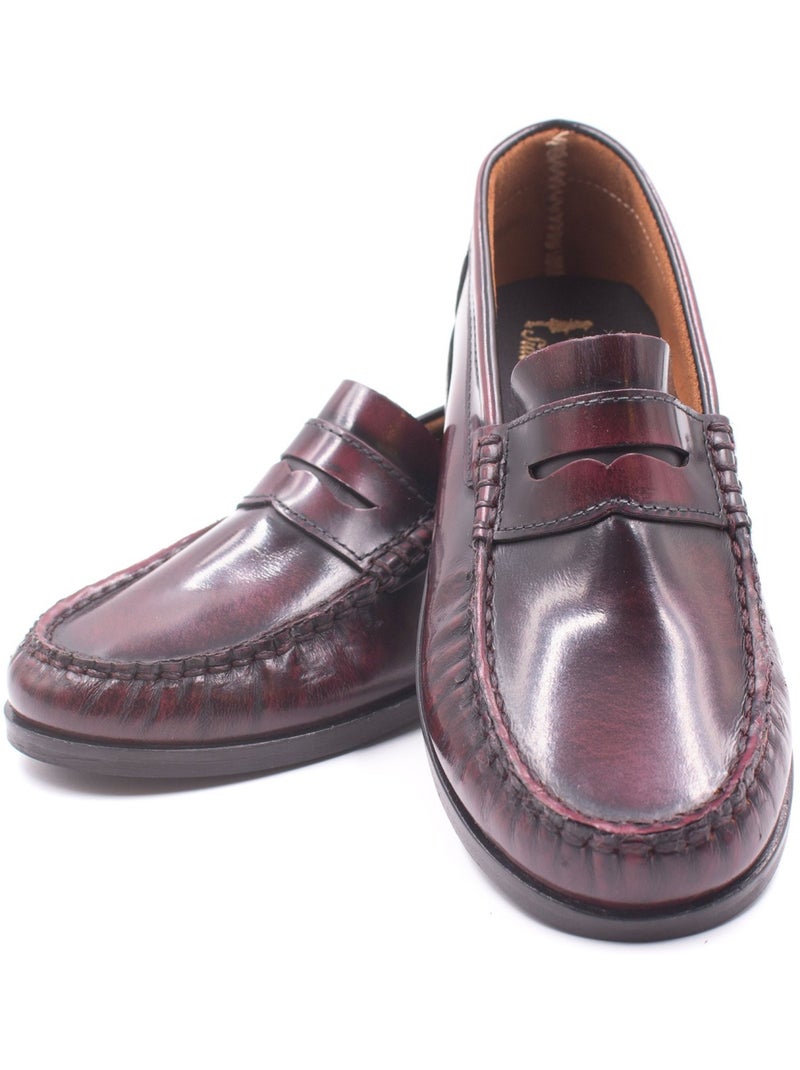 Mocassin Enfant - Boni Edward Rouge bordeaux - Kiabi